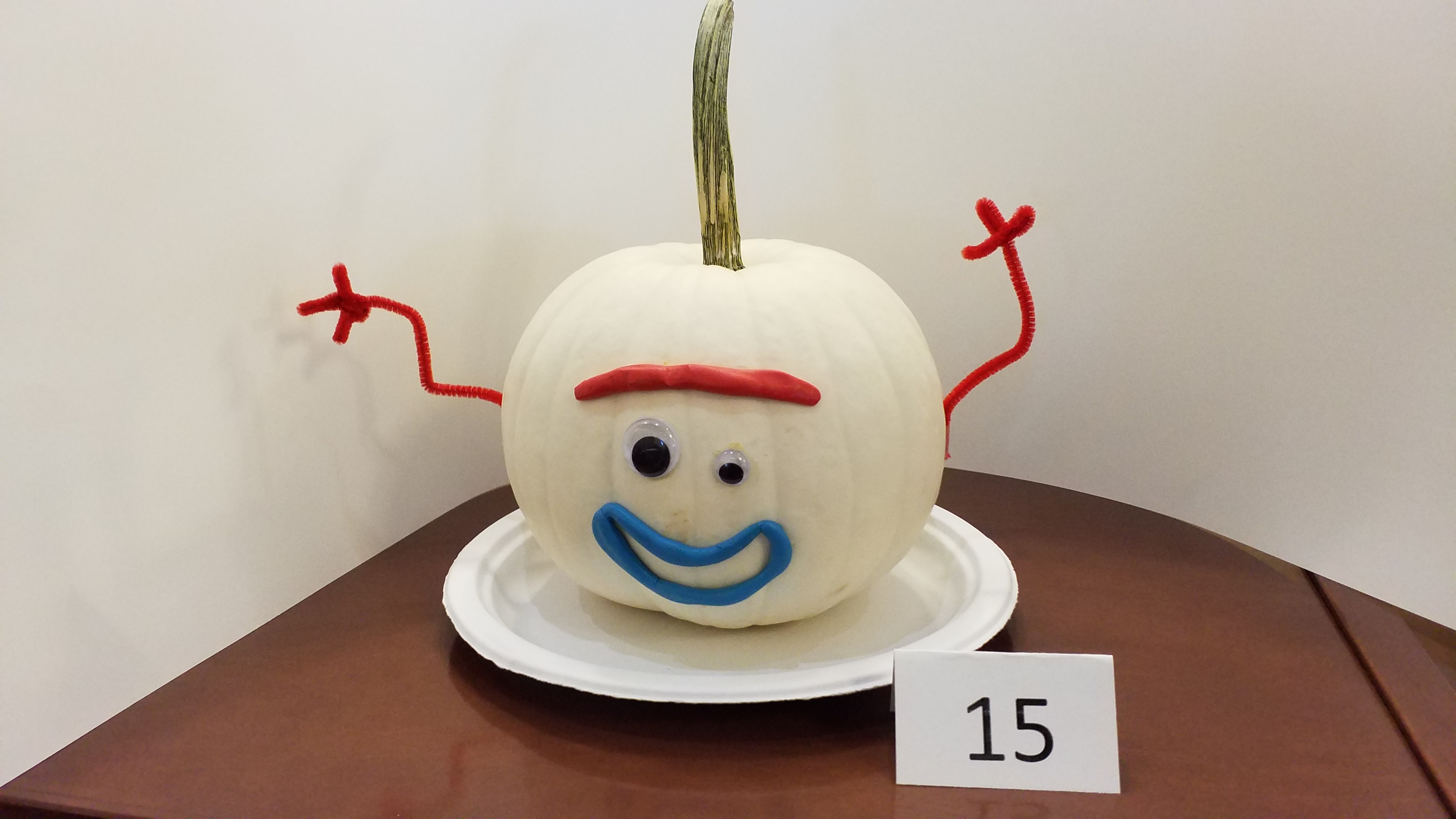 Pumpkin decorated as children's book character