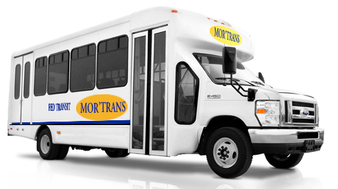 A Mor'Trans bus at rest