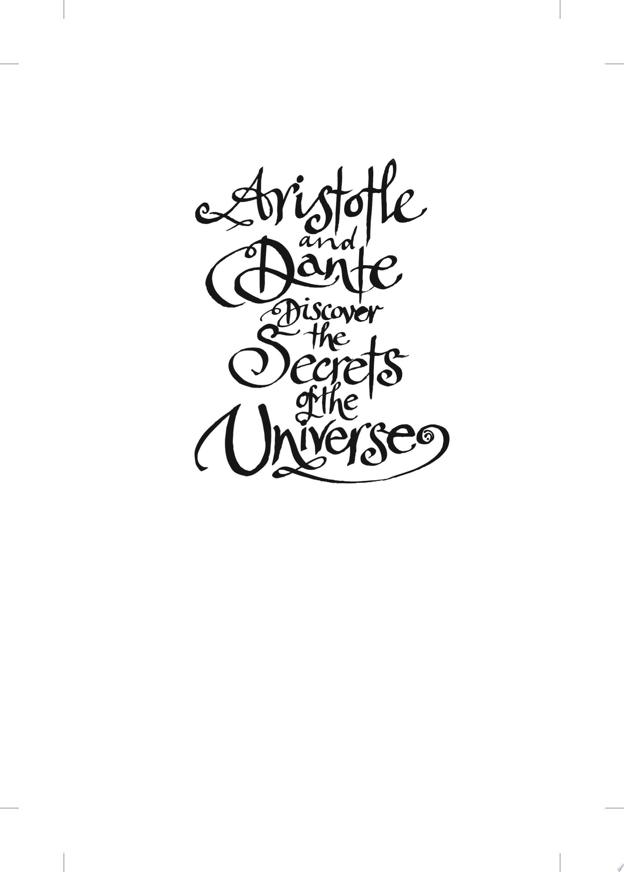 Image for "Aristotle and Dante Discover the Secrets of the Universe"