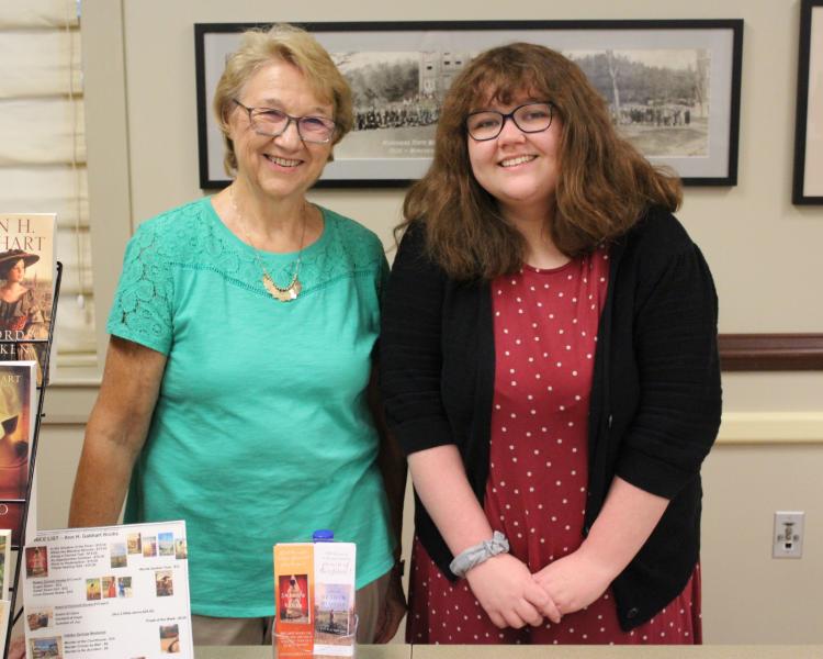 Author Ann H. Gabhart poses with RCPL Teen Librarian Megan