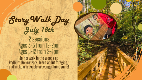 StoryWalk®Day, July 18 at 12pm, ages 3 through 5