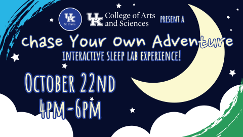 Chase your own adventure interactive sleep lab on Oct 22nd from 4-6pm. Special guest UK St. Claire