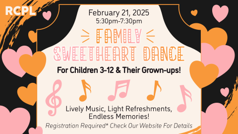 Family sweet heart dance on February 21st from 5:30pm to 7:30pm