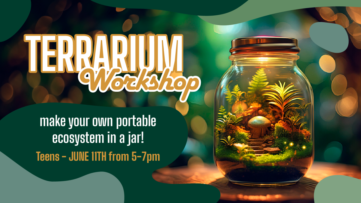 Terrariums, June 11 at 5pm, grades 7 through 12