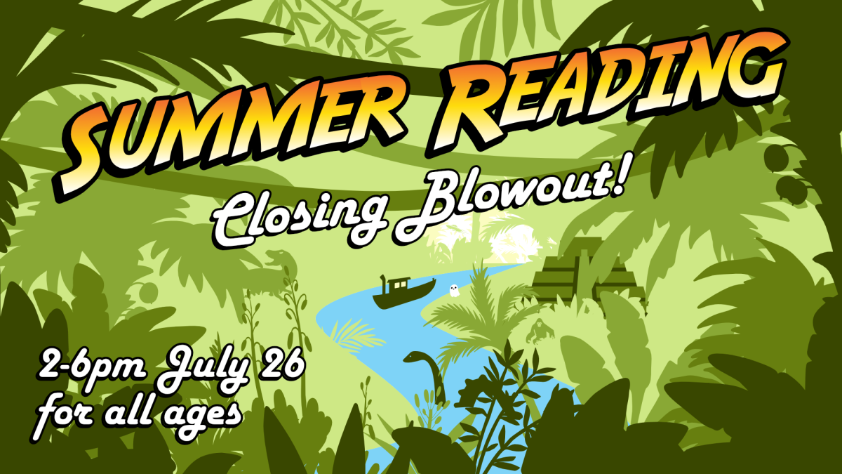 Summer Reading closing blowout at the Carl Perkins Center, July 26 at 2pm, all ages