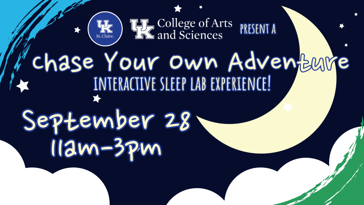 Chase Your Own Adventure interactive sleep lab, September 28th from 11am to 3pm, intended for grades 6 through 12 but all ages permitted