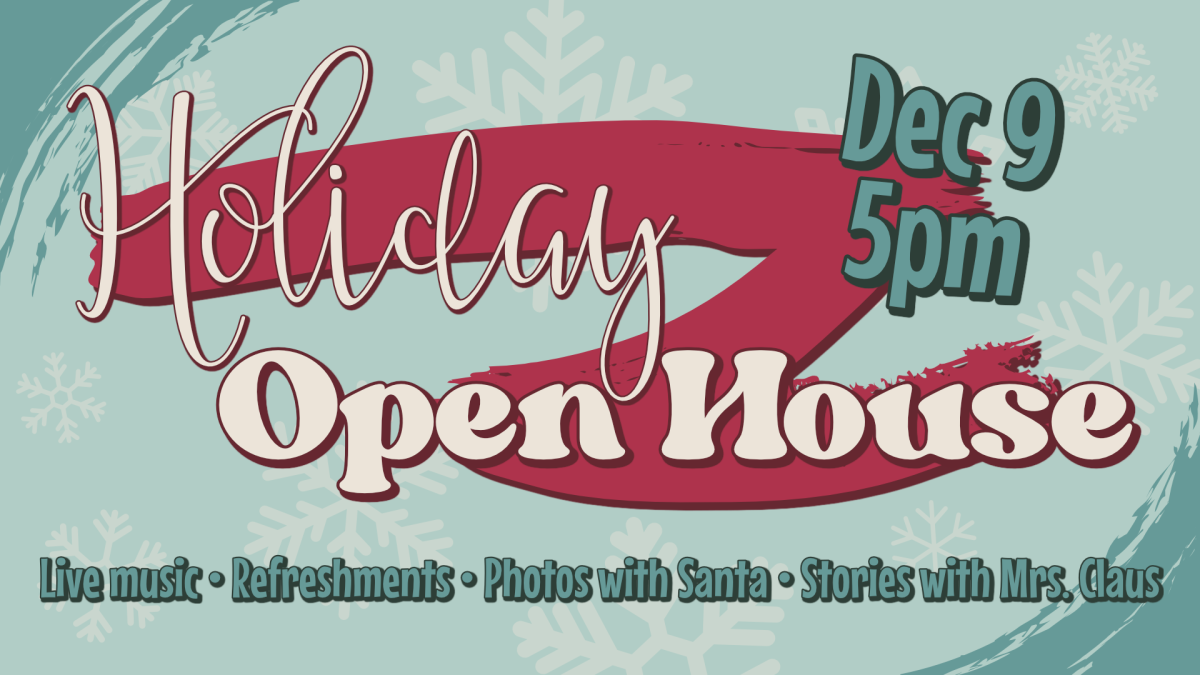 Holiday open house, December 9th at 5pm, open to all ages