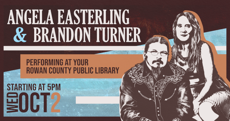 Angela Easterling and Brandon Turner live in concert, October 2nd at 5pm, intended for adults 18+