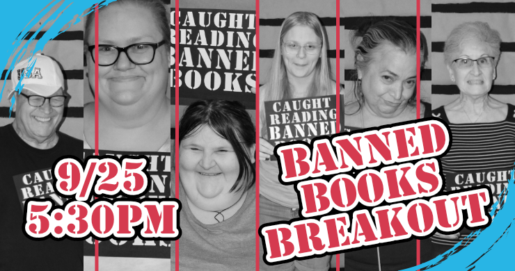 Banned Books Breakout, September 25th at 5:30pm, intended for ages 13 and up